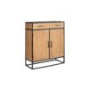 Kabinet kast Denver | Mangohout en staal | 100 cm - Afbeelding 9