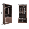 Vakkenkast Brussel Walnut | 90 cm - Afbeelding 9