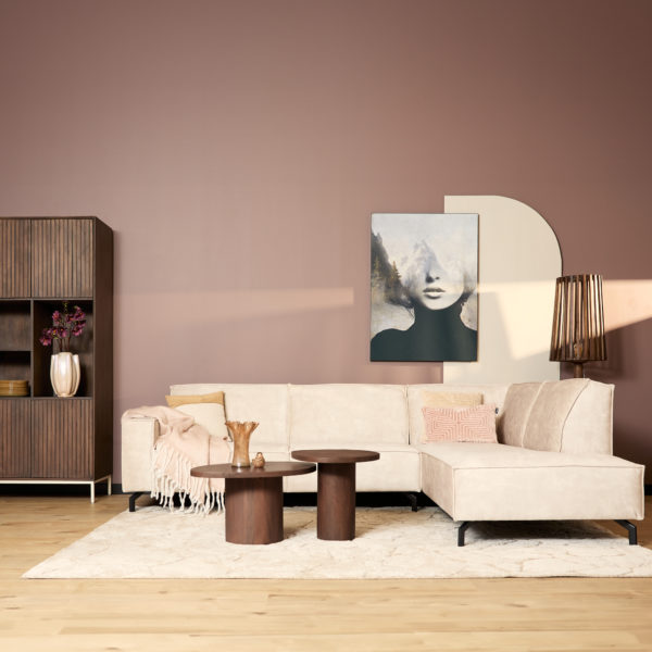 MySofa Floris| 2,5 zits + Divan Rechts | Beige |  Velvet - Afbeelding 9