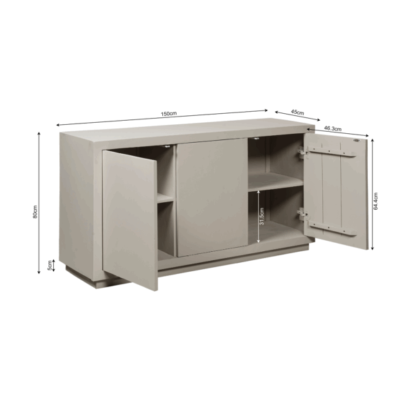 Dressoir Brussel 3 deurs | 150 cm - Afbeelding 10