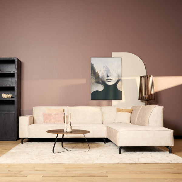 MySofa Floris| 2,5 zits + Divan Rechts | Beige |  Velvet - Afbeelding 10
