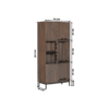 Vakkenkast Madison Walnoot  | 90 cm - Afbeelding 10