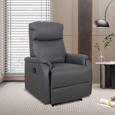 Ontspan fauteuil 'Tokio' handmatig verstelbaar PU Grijs