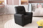 Mini-Relax fauteuil 'Renée' handmatig verstelbaar PU Zwart