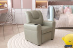 Mini-Relax fauteuil 'Renée' handmatig verstelbaar PU Grijs