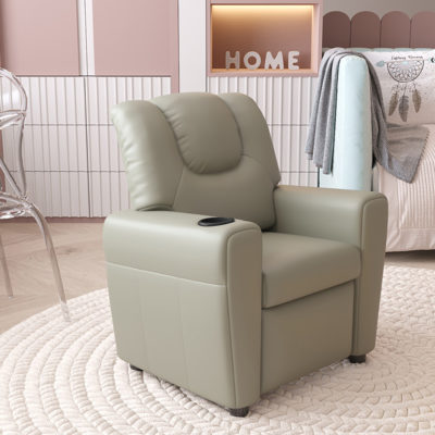 Mini-Relax fauteuil 'Renée' handmatig verstelbaar PU Grijs