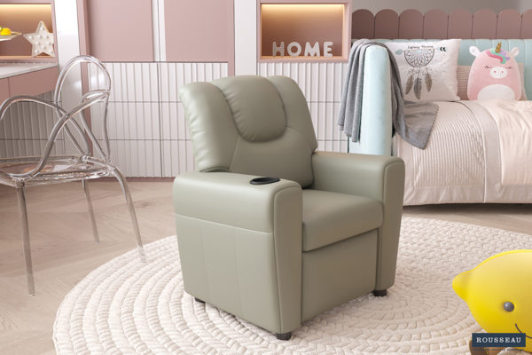 Mini-Relax fauteuil 'Renée' handmatig verstelbaar PU Grijs