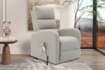 Elektrische relaxfauteuil met lift 'Bruges' Stof Lichtgrijs