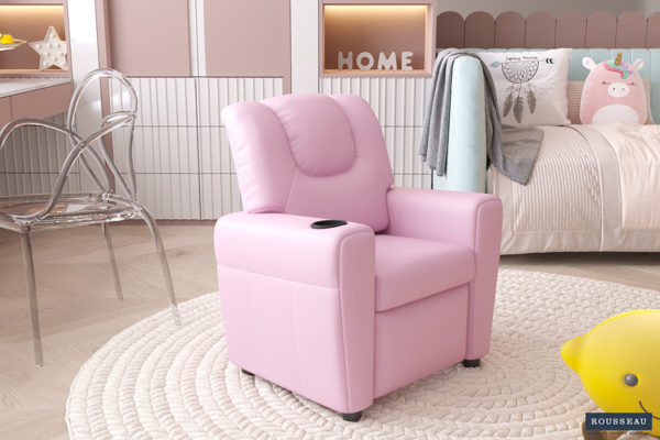 Mini-Relax fauteuil 'Renée' handmatig verstelbaar PU Roze