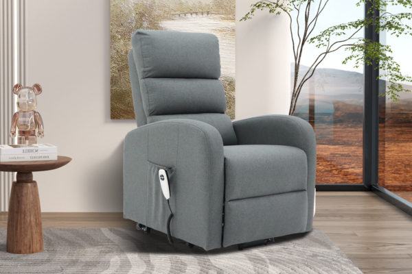 Elektrische relaxfauteuil met lift 'Bruges' Stof Donkergrijs