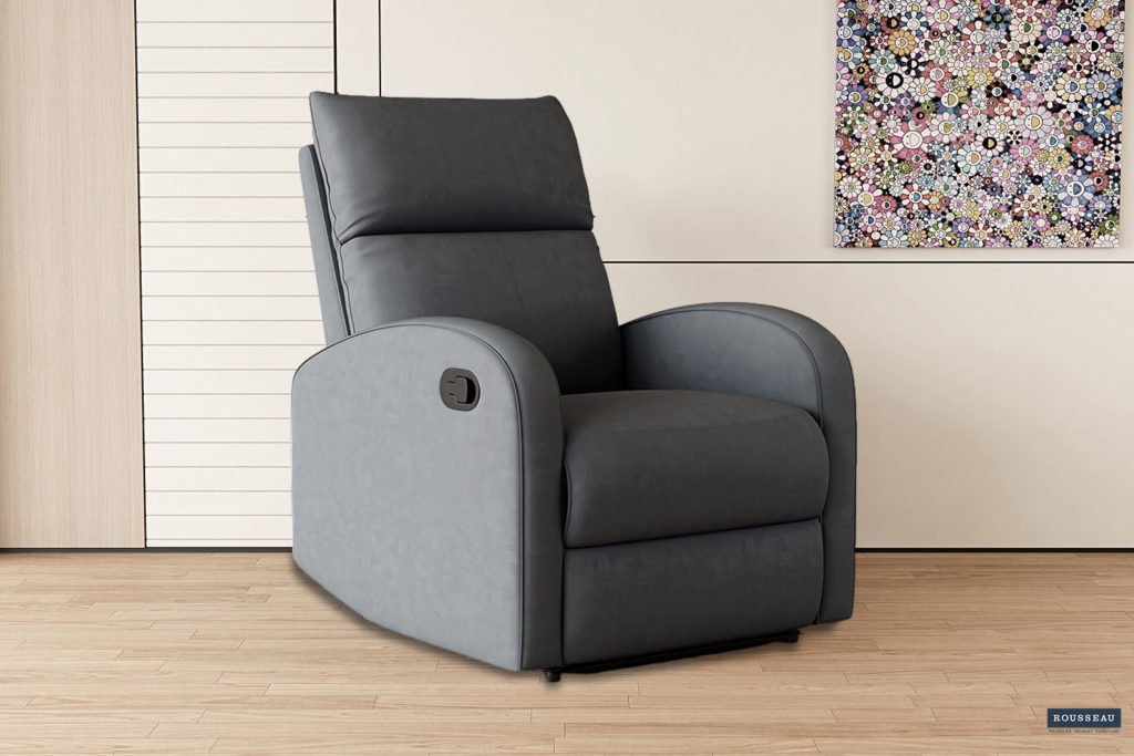 Ontspan fauteuil 'Frankrijk' handmatig verstelbaar PU Zwart