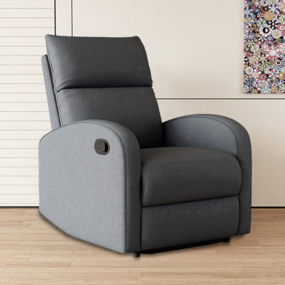 Ontspan fauteuil 'Frankrijk' handmatig verstelbaar PU Zwart