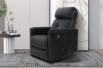 Ontspan fauteuil 'Wuhan' handmatig verstelbaar Stof Zwart