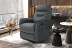 Ontspan fauteuil 'Breda' handmatig verstelbaar Stof Grijs