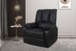 Elektrische Relaxfauteuil met lift 'Osaka' PU Zwart