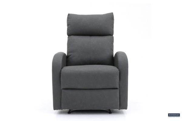 Ontspan fauteuil 'Frankrijk' handmatig verstelbaar PU Zwart - Afbeelding 2