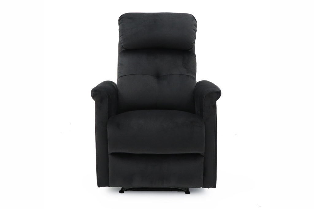 Ontspan fauteuil 'Wuhan' handmatig verstelbaar Stof Zwart - Afbeelding 2