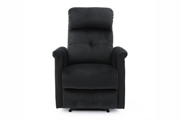 Ontspan fauteuil 'Wuhan' handmatig verstelbaar Stof Zwart - Afbeelding 2