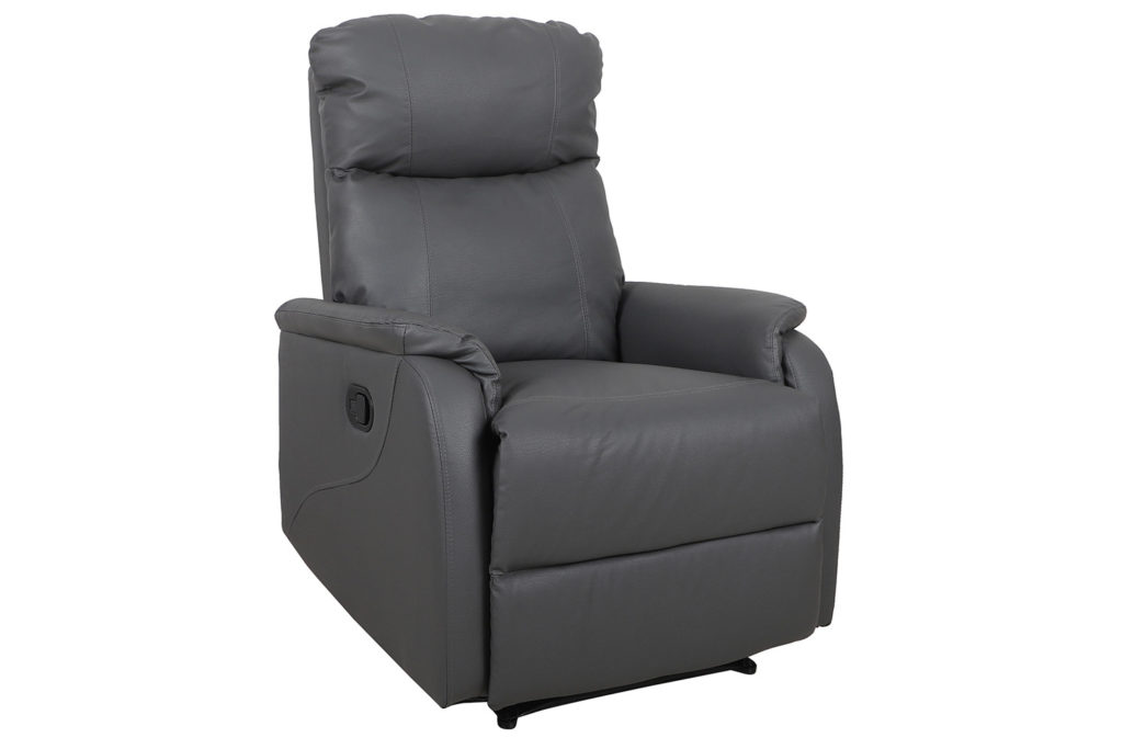 Ontspan fauteuil 'Tokio' handmatig verstelbaar PU Grijs - Afbeelding 2