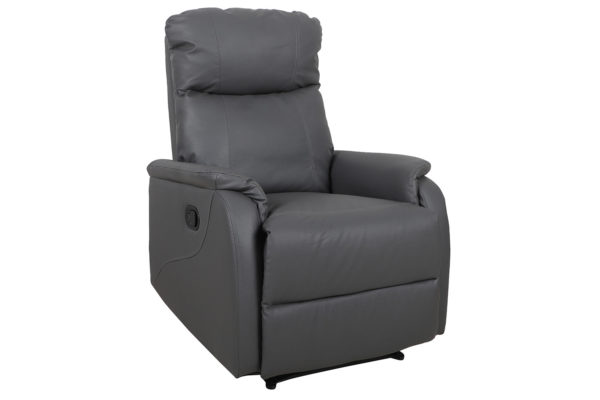Ontspan fauteuil 'Tokio' handmatig verstelbaar PU Grijs - Afbeelding 2