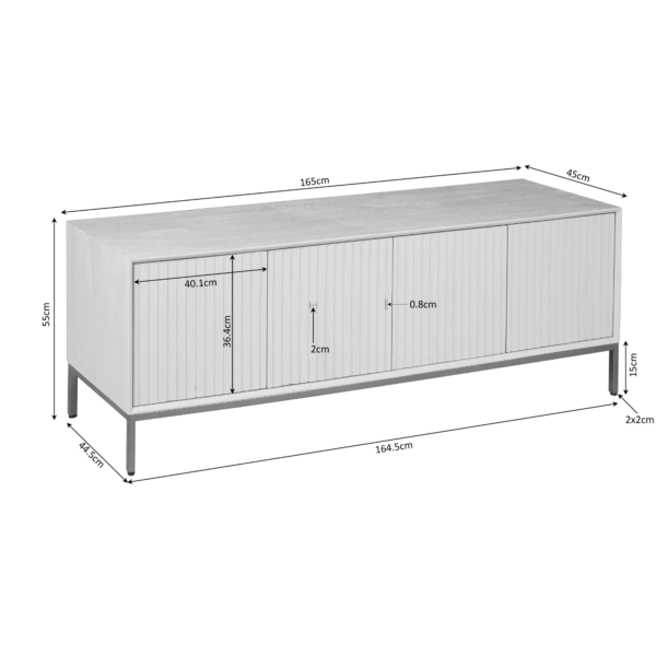 Tv-meubel Madison Natural | 165 cm - Afbeelding 16