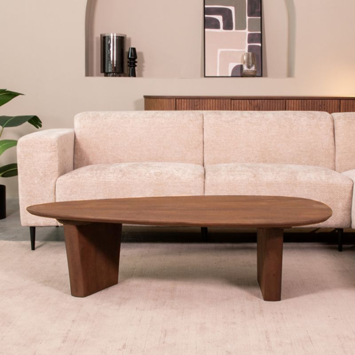 Het Steigerhouthuis LABEL51 Salontafel Wow - Nature - Mangohout - 135 cm