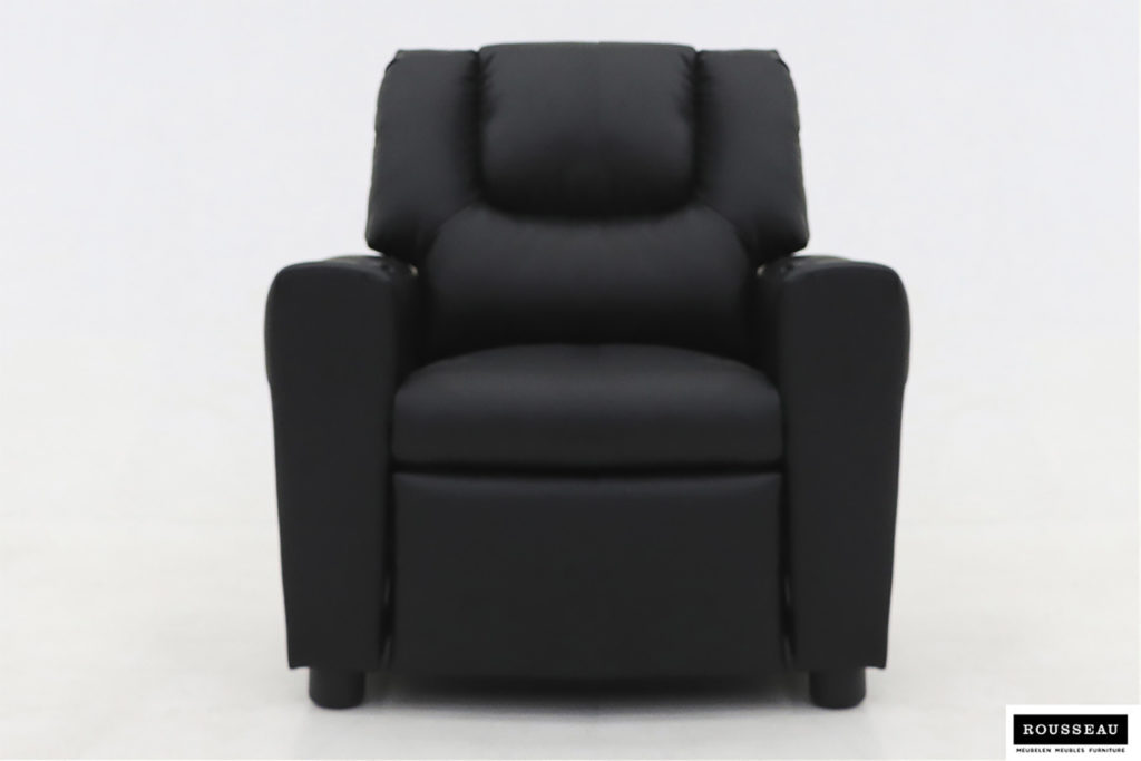 Mini-Relax fauteuil 'Renée' handmatig verstelbaar PU Zwart - Afbeelding 3