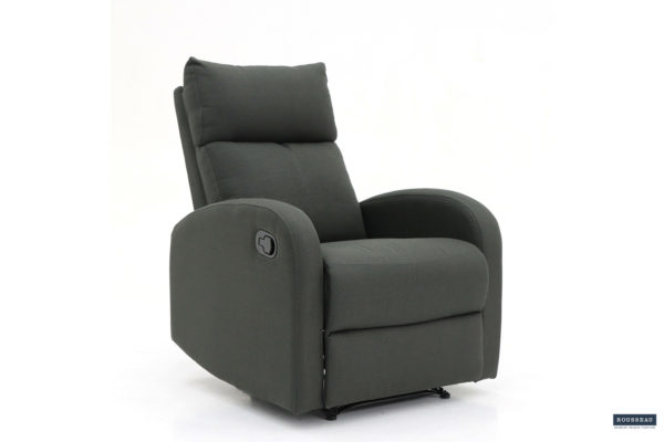 Ontspan fauteuil 'Frankrijk' handmatig verstelbaar Stof Grijs - Afbeelding 3