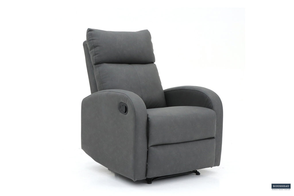 Ontspan fauteuil 'Frankrijk' handmatig verstelbaar PU Zwart - Afbeelding 3