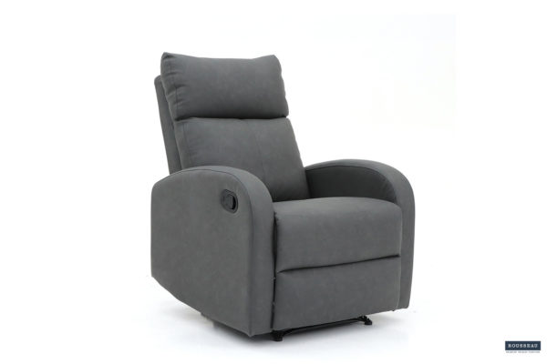 Ontspan fauteuil 'Frankrijk' handmatig verstelbaar PU Zwart - Afbeelding 3