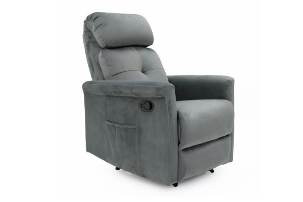 Ontspan fauteuil 'Wuhan' handmatig verstelbaar Stof Grijs - Afbeelding 3