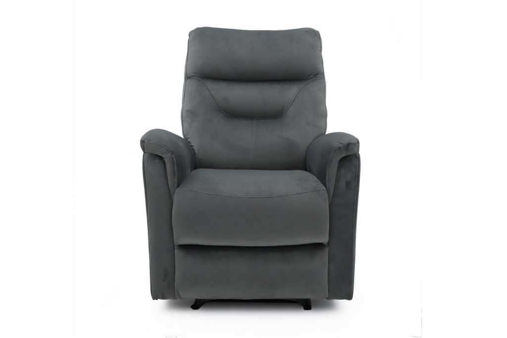 Ontspan fauteuil 'Breda' handmatig verstelbaar Stof Grijs - Afbeelding 3