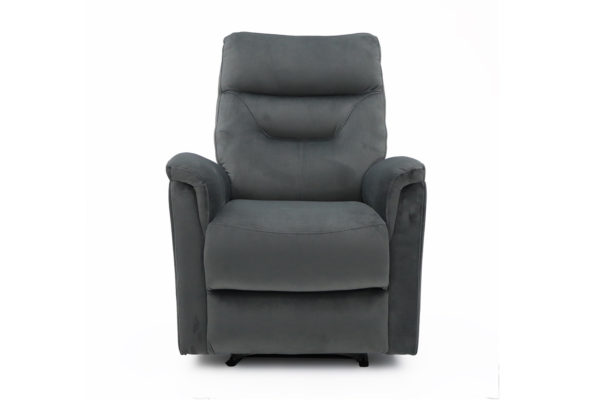 Ontspan fauteuil 'Breda' handmatig verstelbaar Stof Grijs - Afbeelding 3