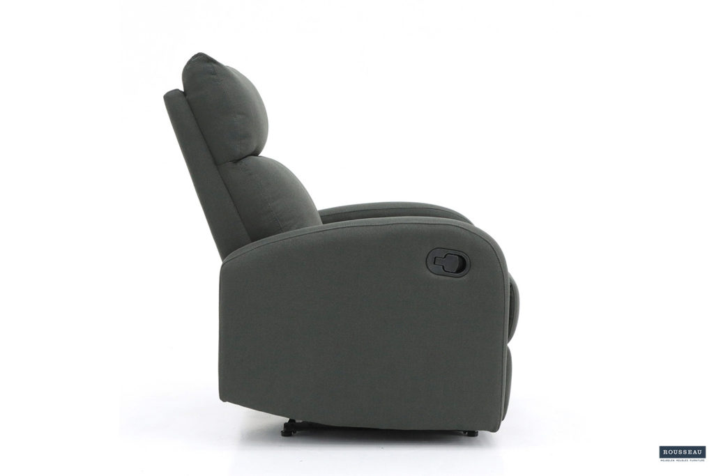 Ontspan fauteuil 'Frankrijk' handmatig verstelbaar Stof Grijs - Afbeelding 4