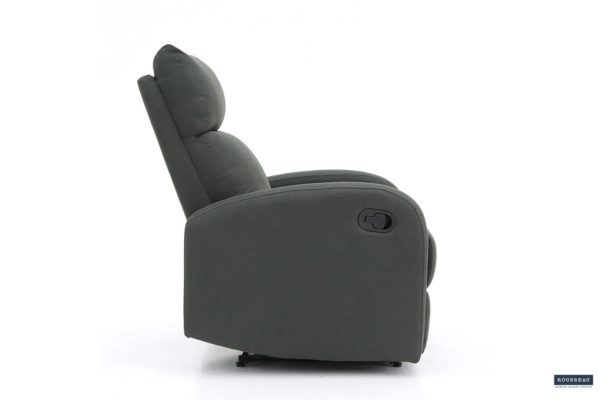 Ontspan fauteuil 'Frankrijk' handmatig verstelbaar Stof Grijs - Afbeelding 4