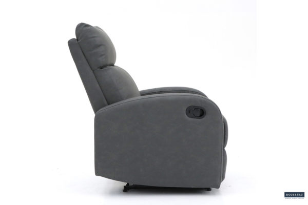 Ontspan fauteuil 'Frankrijk' handmatig verstelbaar PU Zwart - Afbeelding 4