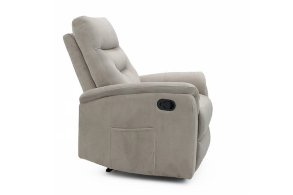 Ontspan fauteuil 'Breda' handmatig verstelbaar Stof Taupe - Afbeelding 4