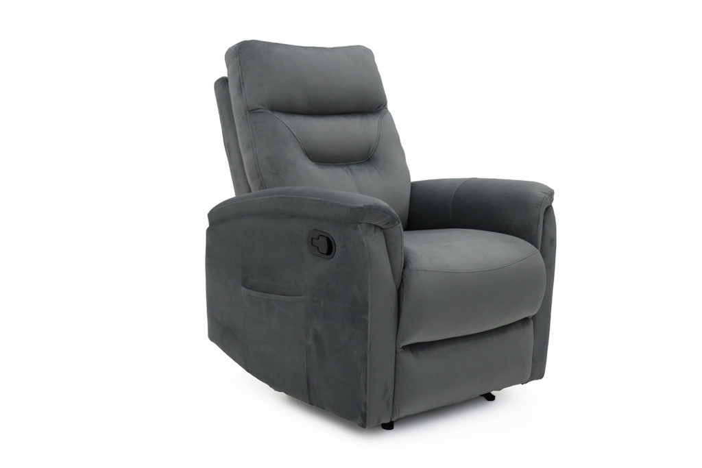 Ontspan fauteuil 'Breda' handmatig verstelbaar Stof Grijs - Afbeelding 4