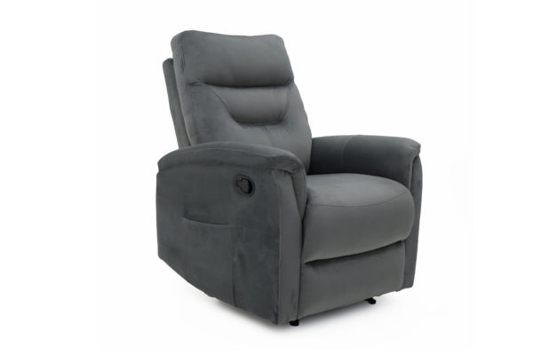 Ontspan fauteuil 'Breda' handmatig verstelbaar Stof Grijs - Afbeelding 4