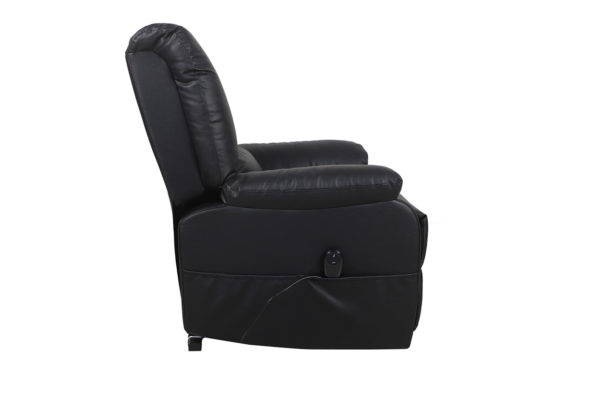 Elektrische Relaxfauteuil met lift 'Osaka' PU Zwart - Afbeelding 4