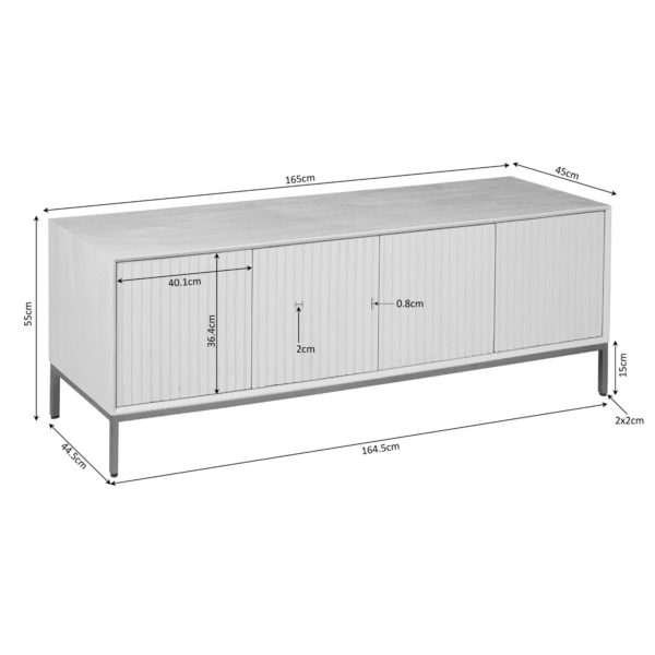 Tv-meubel Madison Natural | 165 cm - Afbeelding 4