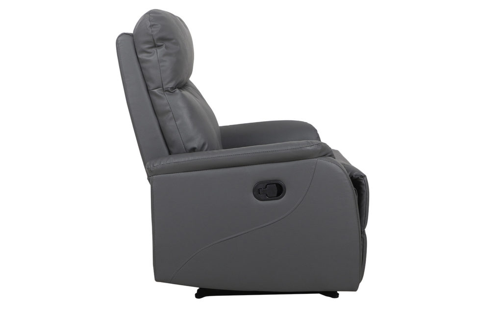 Ontspan fauteuil 'Tokio' handmatig verstelbaar PU Grijs - Afbeelding 4
