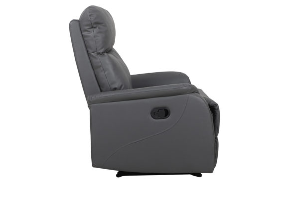 Ontspan fauteuil 'Tokio' handmatig verstelbaar PU Grijs - Afbeelding 4
