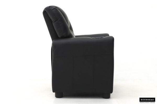 Mini-Relax fauteuil 'Renée' handmatig verstelbaar PU Zwart - Afbeelding 4