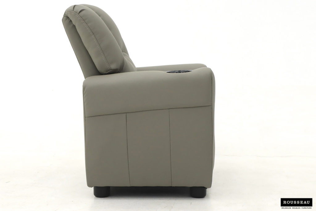 Mini-Relax fauteuil 'Renée' handmatig verstelbaar PU Grijs - Afbeelding 4