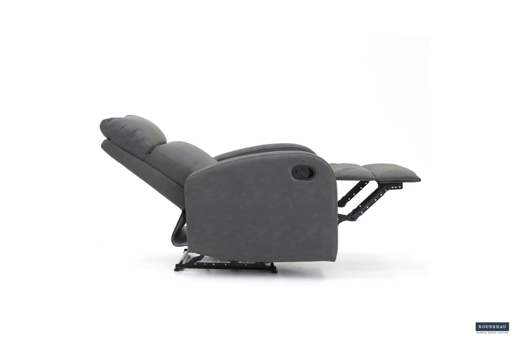 Ontspan fauteuil 'Frankrijk' handmatig verstelbaar PU Zwart - Afbeelding 5