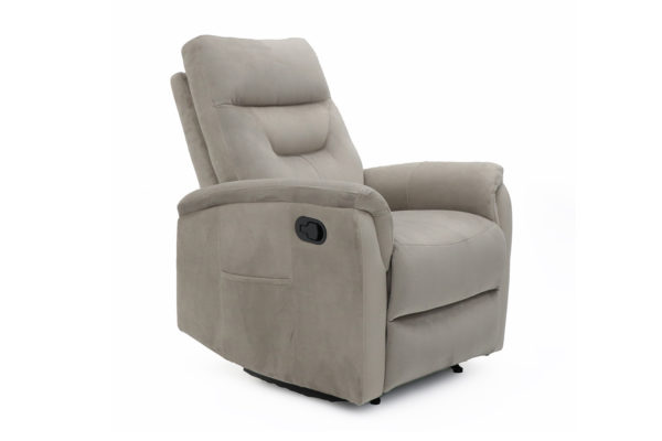 Ontspan fauteuil 'Breda' handmatig verstelbaar Stof Taupe - Afbeelding 5