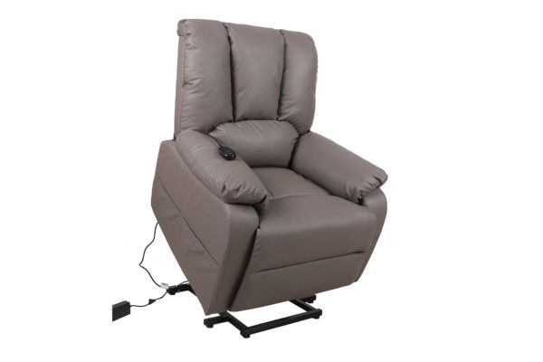 Elektrische Relaxfauteuil met lift 'Osaka' PU Taupe - Afbeelding 5