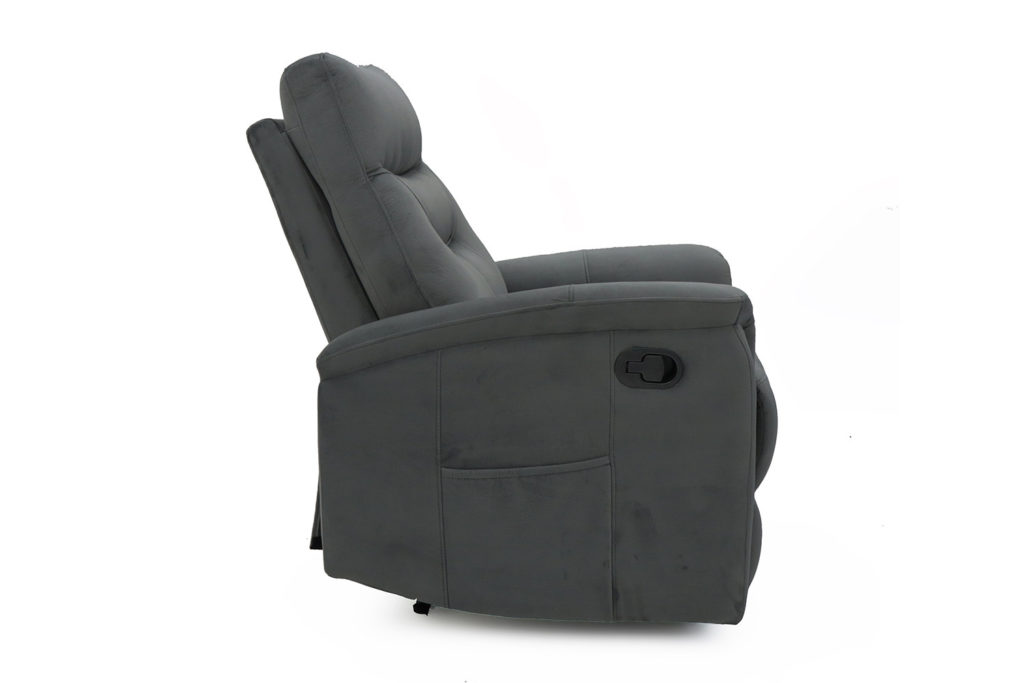 Ontspan fauteuil 'Breda' handmatig verstelbaar Stof Grijs - Afbeelding 5