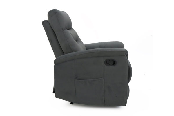 Ontspan fauteuil 'Breda' handmatig verstelbaar Stof Grijs - Afbeelding 5